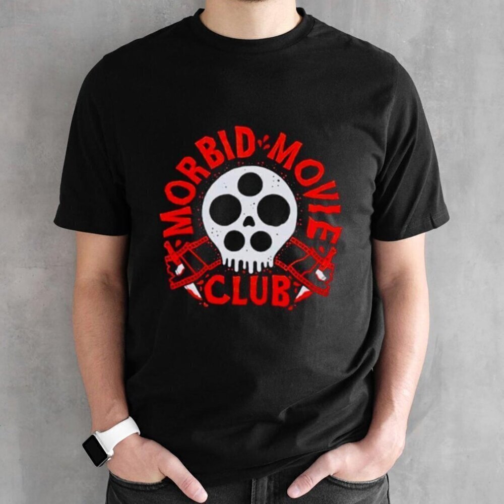 Morbid Movie Club Horror Graphic T-Shirt Movie Fan Gift Creepy Casual Tee